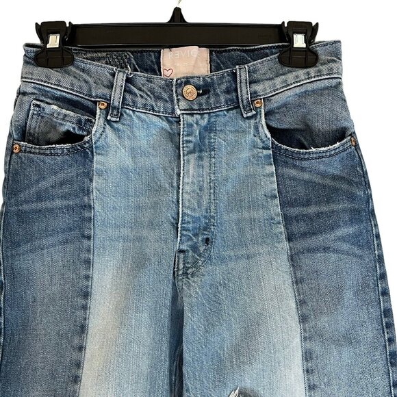 Revice Denim Lolita Two Tone Distressed Hem Jeans Womens Size 28 - Picture 6 of 14